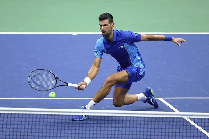 Lawn Tennis athletes in action